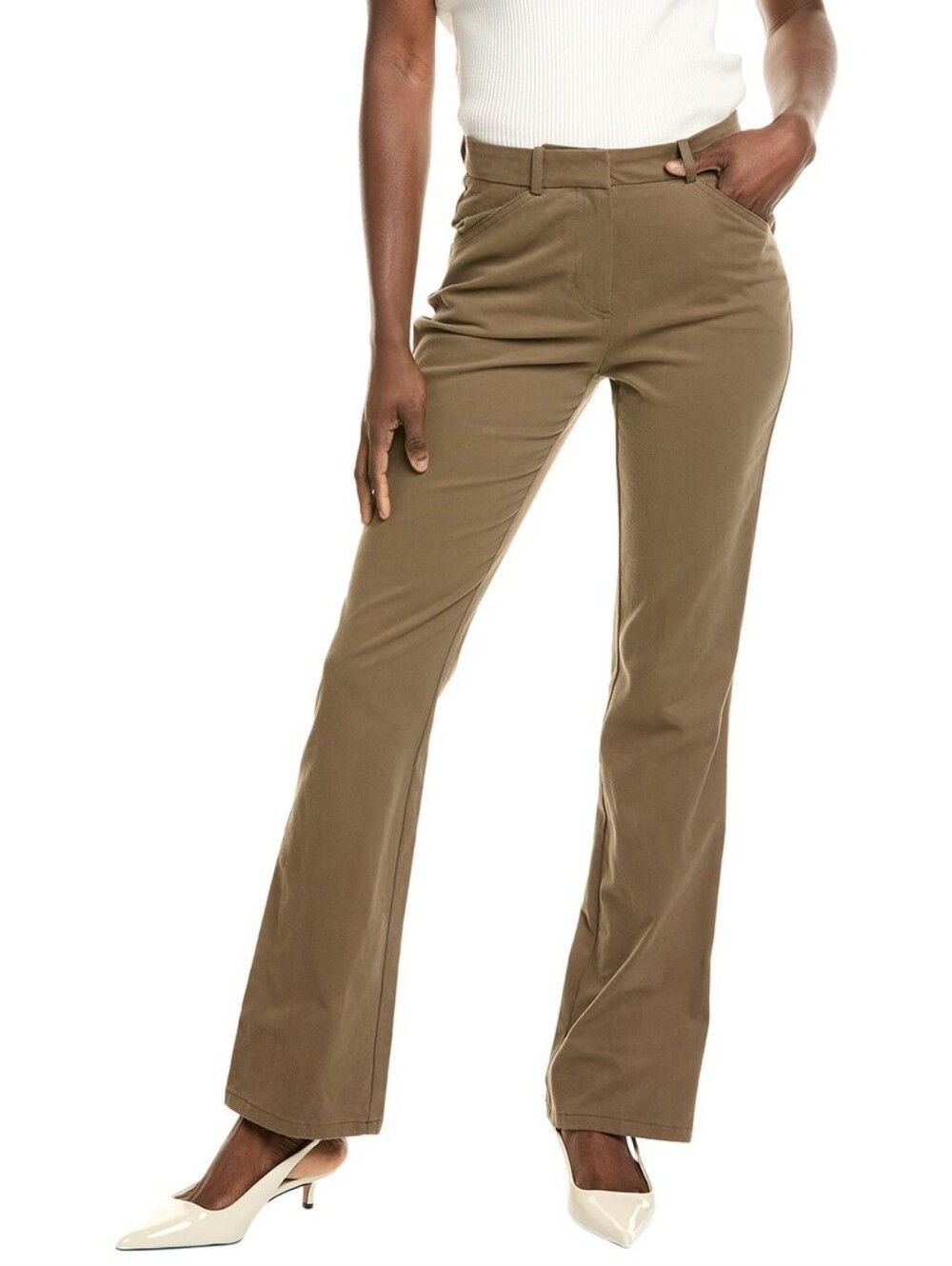Hugo Boss BOSS Khaki Green Wide Leg Pants Size 8